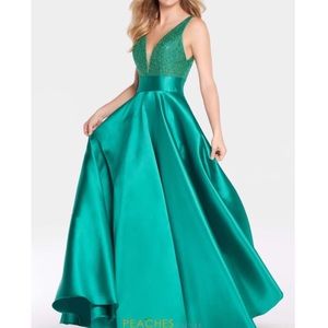 Alyce Paris Emerald Green Ball Gown style # 60224